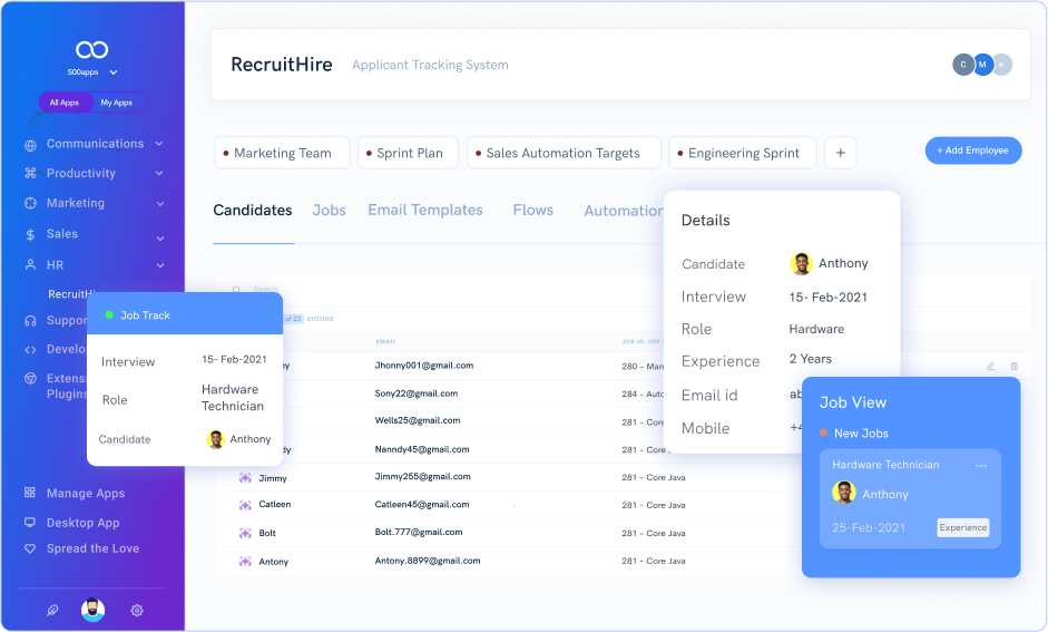 Applicant Tracker leave note