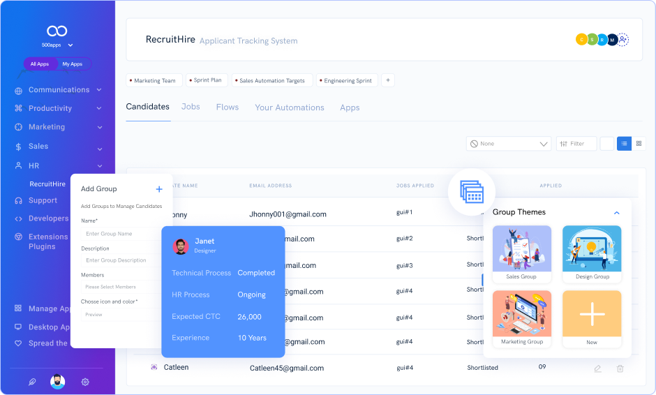 applicant tracking system leave note