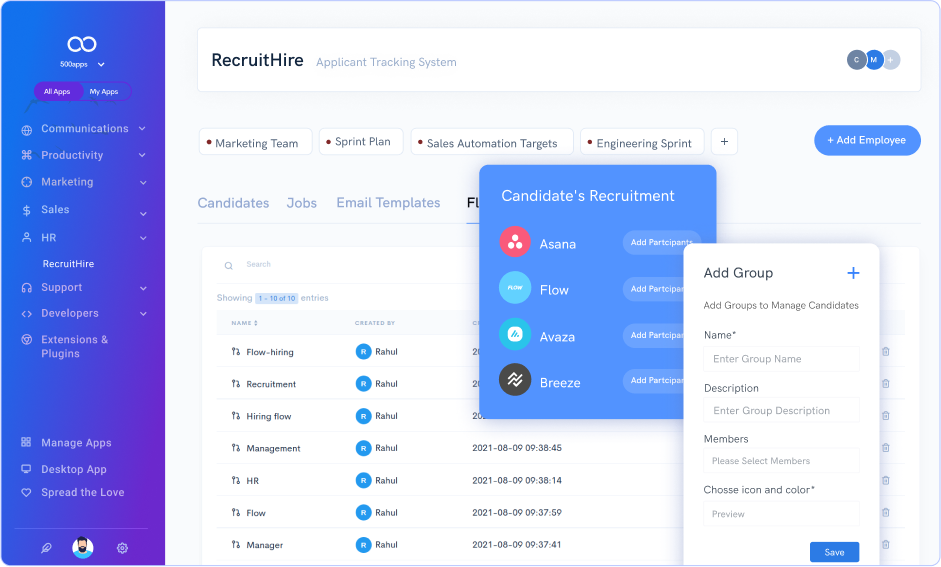 recruiting software leave note